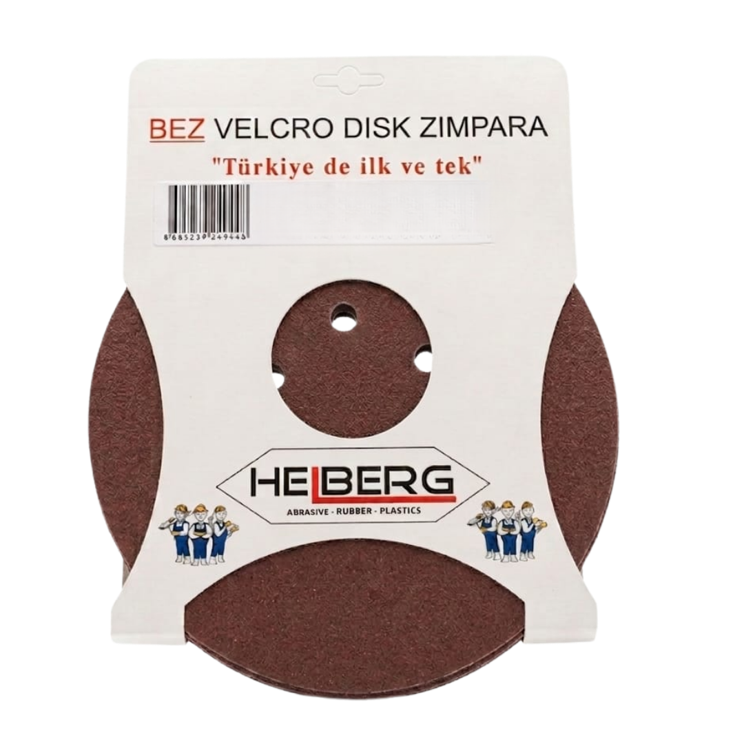 HELBERG KIRMIZI BEZ 10 DELIKLI CIRT ZIMPARA 225 MM 180 KUM